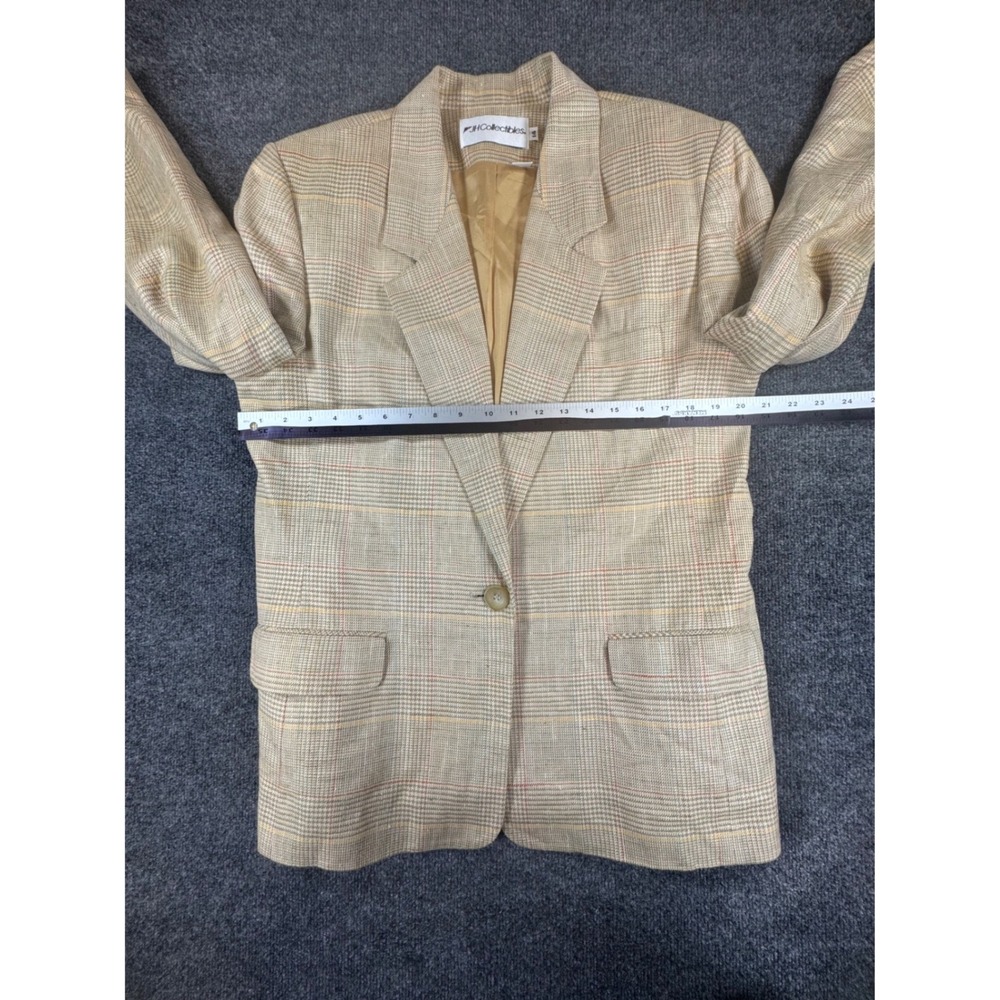 Vintage JH Collectibles Plaid Suit Set Women's Size 14 Blazer & Shorts Belt 90s - Picture 13 of 15